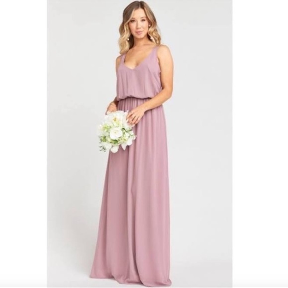 Show Me Your Mumu NWOT Kendall Maxi Dress in Antique Rose Chiffon - Picture 2 of 3